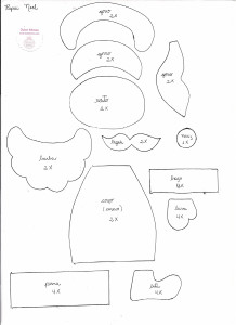 Molde Papai Noel - Ateliê na TV