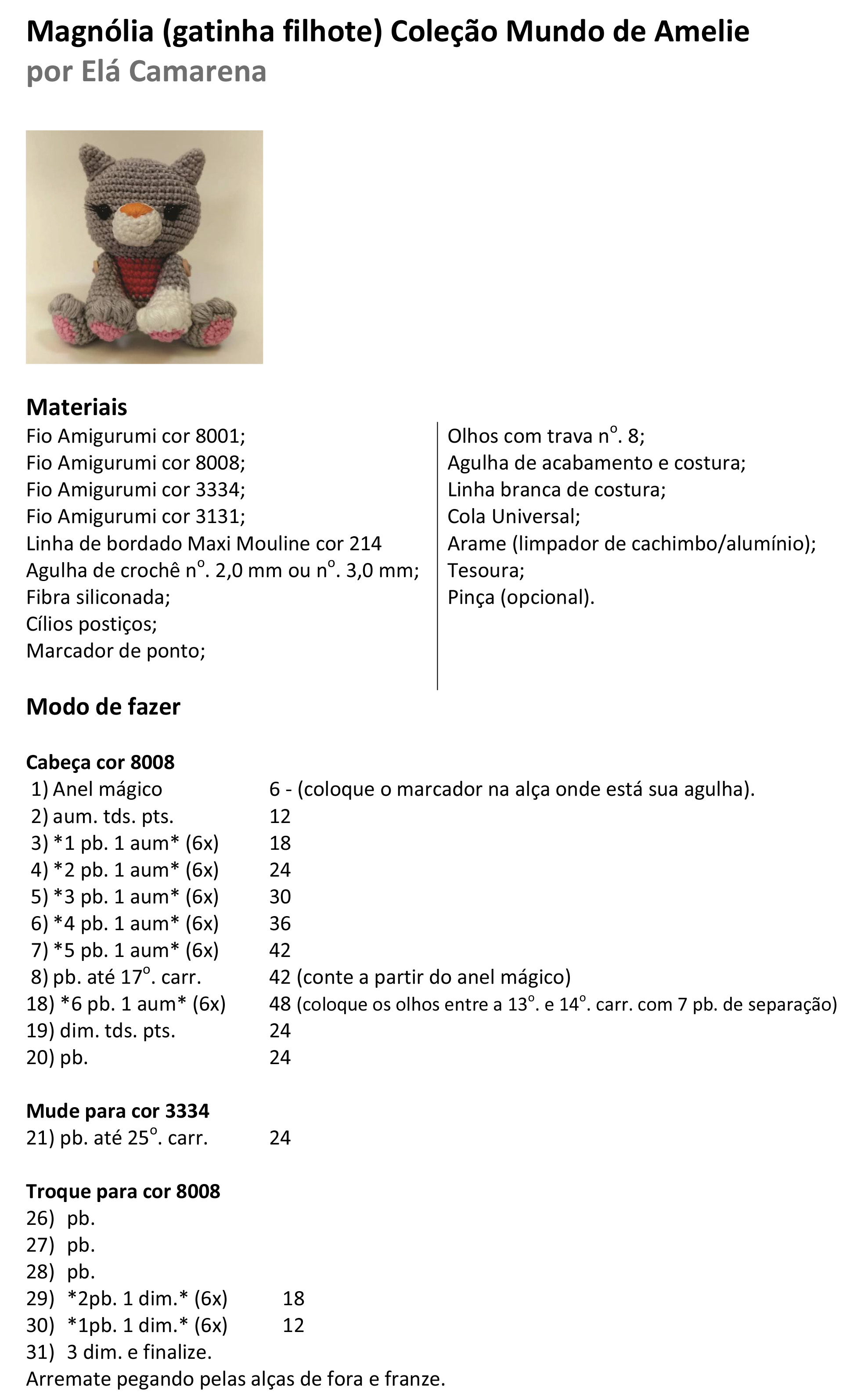 Molde Gatinha Magnólia